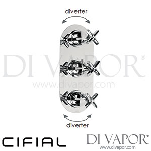 Cifial 600V34HX Hexa 3 Control Thermostatic Valve with Double Diverter Spare Parts
