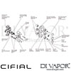 Cifial 600V34SF Adele 3 Control Thermostatic Shower Valve 4 Outlets Dimension