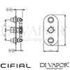 Cifial 600V34SF Adele 3 Control Thermostatic Shower Valve 4 Outlets Dimensions