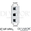 Cifial 600V34SQ Quadrado 3 Control Thermostatic Shower Valve 4 Outlets Spare Parts