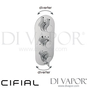 Cifial 600V34T2 TH251 3 Control Thermostatic Valve with Double Diverter 4 Outlets Spare Parts