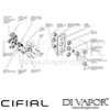 Cifial 600V34THX300 Techno X300 3 Control Thermostatic Shower Valve 4 Outlets Dimension