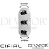 Cifial Viva 3 Control Therm Valve Diverter Spare Parts