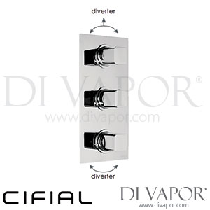 Cifial 600V35CU Cudo 3 Control Thermostatic Valve with Double Diverter 5 Outlets Spare Parts