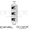 Cifial 600V35CU Cudo 3 Control Thermostatic Valve with Double Diverter 5 Outlets Spare Parts