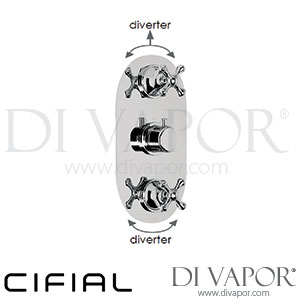 Cifial 600V35ED Edwardian 3 Control Thermostatic Valve with Double Diverter 5 Outlets Spare Parts