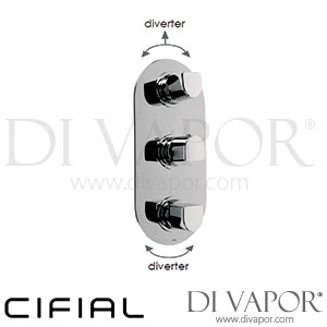 Cifial 600V35EM Emmie 3 Control Thermostatic Valve with Double Diverter 5 Outlets Spare Parts