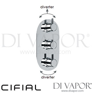 Cifial 600V35SE Technovation 35 3 Control Thermostatic Valve with Double Diverter 5 Outlets Spare Parts