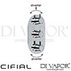 Cifial 600V35SE Technovation 35 3 Control Thermostatic Valve with Double Diverter 5 Outlets Spare Pa