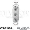 Cifial 3 Control Valve Double Diverter 5 Outlets Spare Parts