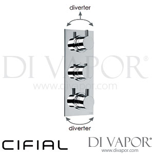 Cifial 600V35TH Technovation 465 3 Control Thermostatic Valve with Double Diverter 5 Outlets Spare Parts