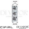 Cifial 3 Control Valve Double Diverter 5 Outlets Spare Parts