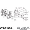 Cifial 600V35THX300 Techno X300 3 control Thermostatic Shower Valve 5 Outlets Dimension