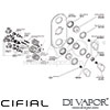 Cifial Viva 3 Control Valve Double Diverter 5 Outlets Dimension