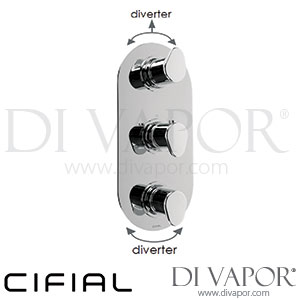Cifial 600V35VV Viva 3 Control Thermostatic Valve with Double Diverter 5 Outlets Spare Parts