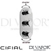 Cifial Viva 3 Control Valve Double Diverter 5 Outlets Spare Parts
