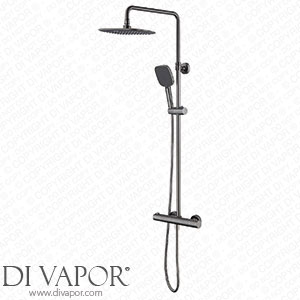 Vurtu 628557 Hunsdon Thermostatic Valve Square Overhead and Hand Shower Gun Metal Spare Parts