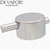 Round Chrome Temperature Control Handle for D004CT Thermostatic Cartridge - 63662