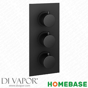 Homebase 642256 Thermostatic 3 Way Shower Valve - Matt Black Finish Spare Parts