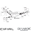 Cifial 650080E Fresco Exposed Thermostatic Kit Dimension