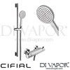 Cifial 650080E Fresco Exposed Thermostatic Kit Spare Parts