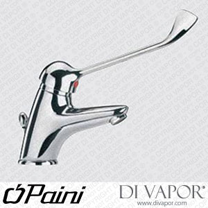 Paini 67CR211L Atomix 2000 Medical Lever Basin Mixer Tap with 1