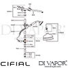 Cifial 700800TD Edwardian Traditional Thermostatic Shower Column Dimension