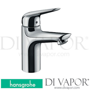 Hansgrohe 71036000 Novus Single Lever Basin Mixer 100 for Vented Hot Water Cylinders with Push-Open Waste Set 10/17 - 06/22 Spare Parts
