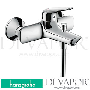 Hansgrohe 71041000 Novus Single Lever Bath Mixer for Exposed Installation with Centre Distance 15.3 Cm 05/20 - 06/22 Spare Parts