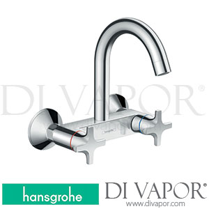 Hansgrohe 71286000 Logis M32 2-Handle Kitchen Mixer, Wall-Mounted, Highspout, 1Jet Spare Parts >01/15