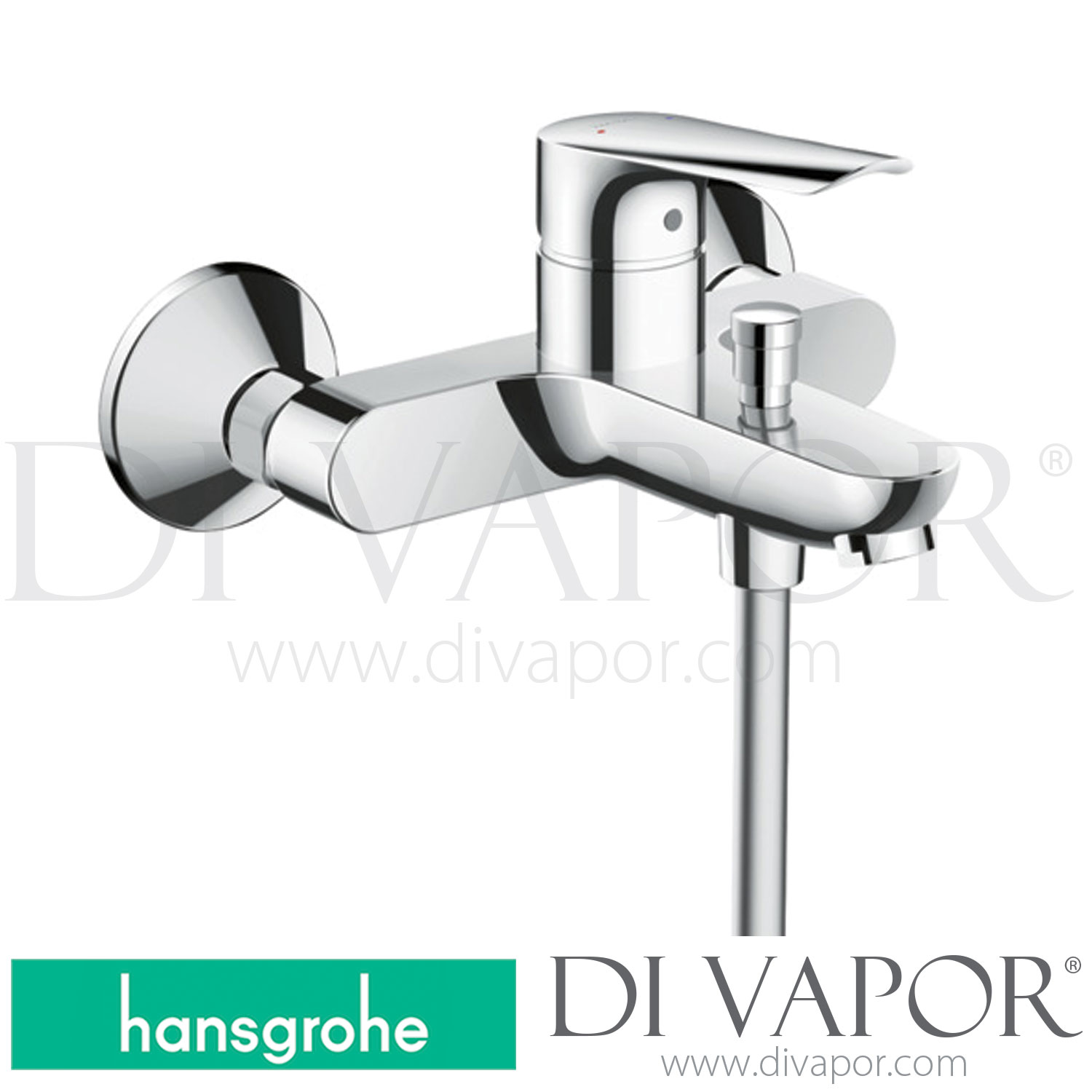 Hansgrohe 71403000 Logis E Single Lever Bath Mixer for Exposed