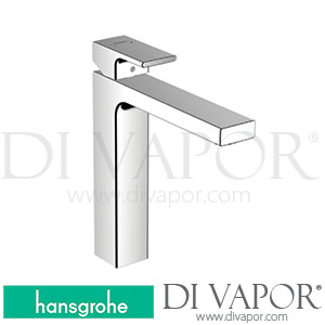 Hansgrohe 71590000 Vernis Shape Single Lever Basin Mixer 190 with Isolated Water Conduction and Metal Pop-Up Waste Set >07/21 Spare Parts