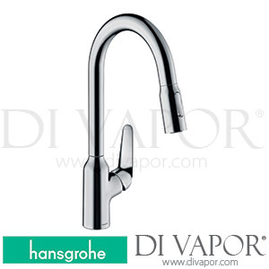 Hansgrohe 71800007 Focus M42 Single Lever Kitchen Mixer 220, Pull-Out Spray, 2Jet Spare Parts >10/18