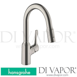 Hansgrohe 71801800 Focus M42 Single Lever Kitchen Mixer 180, Pull-Out Spray, 2Jet Spare Parts >10/18