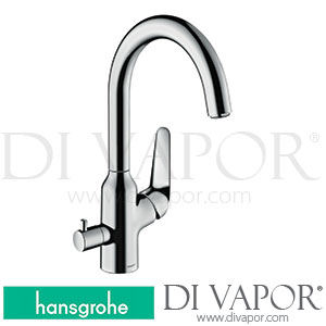 Hansgrohe 71803000 Focus M42 Single Lever Kitchen Mixer 220, Device Shut-Off Valve, 1Jet Spare Parts >10/18