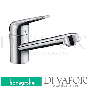 Hansgrohe 71809000 Focus M42 Single Lever Kitchen Mixer 100, Coolstart, Ecosmart, 1Jet Spare Parts >10/18