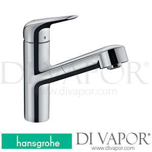 Hansgrohe 71829000 Focus M42 Single Lever Kitchen Mixer 150, Pull-Out Spout, 1Jet, Sbox Spare Parts >10/18