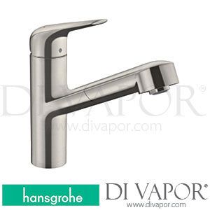 Hansgrohe 71829800 Focus M42 Single Lever Kitchen Mixer 150, Pull-Out Spout, 1Jet, Sbox Spare Parts >10/18