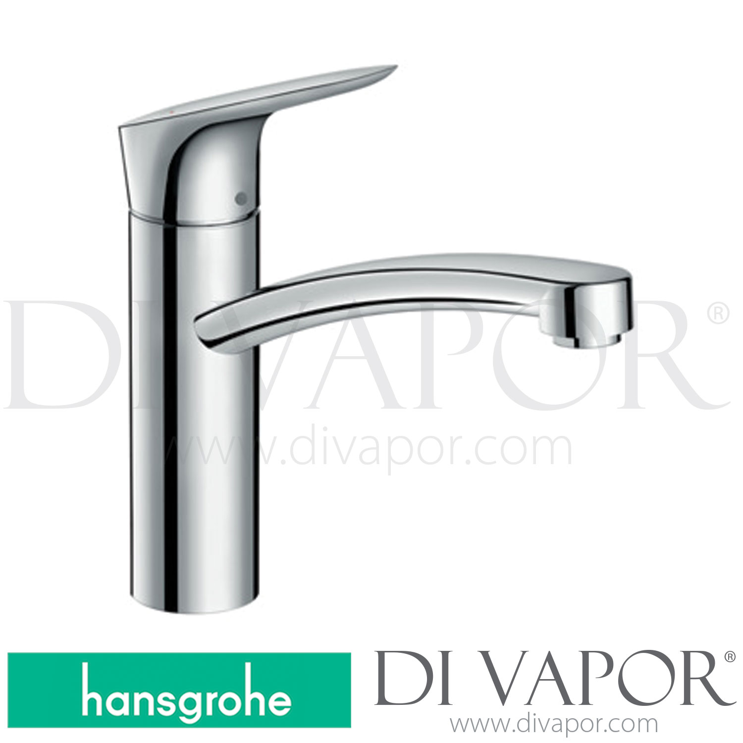 Mitigeur D'évier Hansgrohe Logis M31 – Chrome, 1 Jet, 12L/min, Pour Chauffe-eau