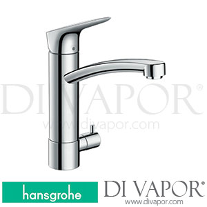 Hansgrohe 71834000 Logis M31 Single Lever Kitchen Mixer 220, Device Shut-Off Valve, 1Jet Spare Parts >02/15