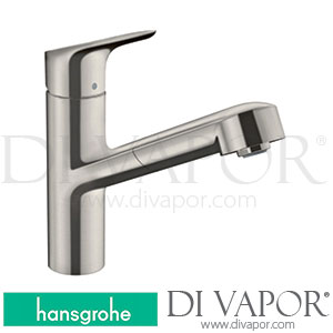 Hansgrohe 71842800 Focus M43 Single Lever Kitchen Mixer 150, Eco, Pull-Out Spout, 1Jet Spare Parts 10/18 - 04/20