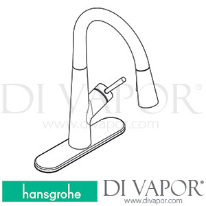 Hansgrohe 71856007 Lacuna Single Lever Kitchen Mixer, Pull-Out Spray, 2Jet Spare Parts >07/19