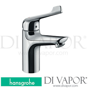 Hansgrohe 71921000 Novus Single Lever Basin Mixer 100 with Extra Long Handle 11,8 Cm and Pop-Up Waste Set >10/17 Spare Parts