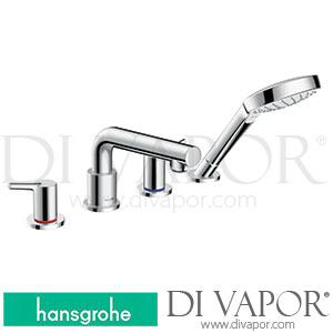 Hansgrohe 72418000 Talis S 4-Hole Rim Mounted Bath Mixer for Secuflex >01/16 Spare Parts