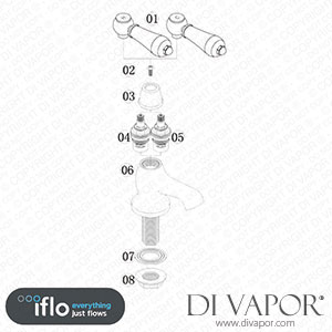 iflo Torno Bath Taps - Chrome (724783) Spare Parts
