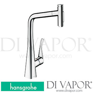 Hansgrohe 72833000 Metris Select M71 Single Lever Kitchen Mixer 320, Pull-Out Spray, 2Jet, Sbox (Nordic) Spare Parts >10/19