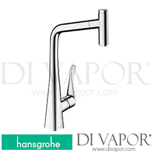 Hansgrohe 73807000 Metris Select M71 Single Lever Kitchen Mixer 320, Eco, Pull-Out Spout, 1Jet, Sbox Spare Parts >10/19