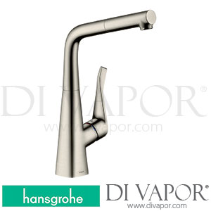 Hansgrohe 73851000 Talis M51 Single Lever Kitchen Mixer 200, Pull-Out Spray, 2Jet, Sbox Spare Parts >04/17