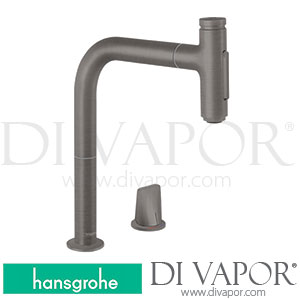 Hansgrohe 73818340 Metris Select M71 2-Hole Single Lever Kitchen Mixer 200, Pull-Out Spray, 2Jet, Sbox Spare Parts >07/19
