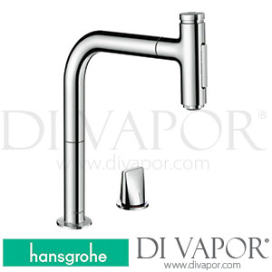 Hansgrohe 73819000 Metris Select M71 2-Hole Single Lever Kitchen Mixer 200, Pull-Out Spray, 2Jet Spare Parts >10/19